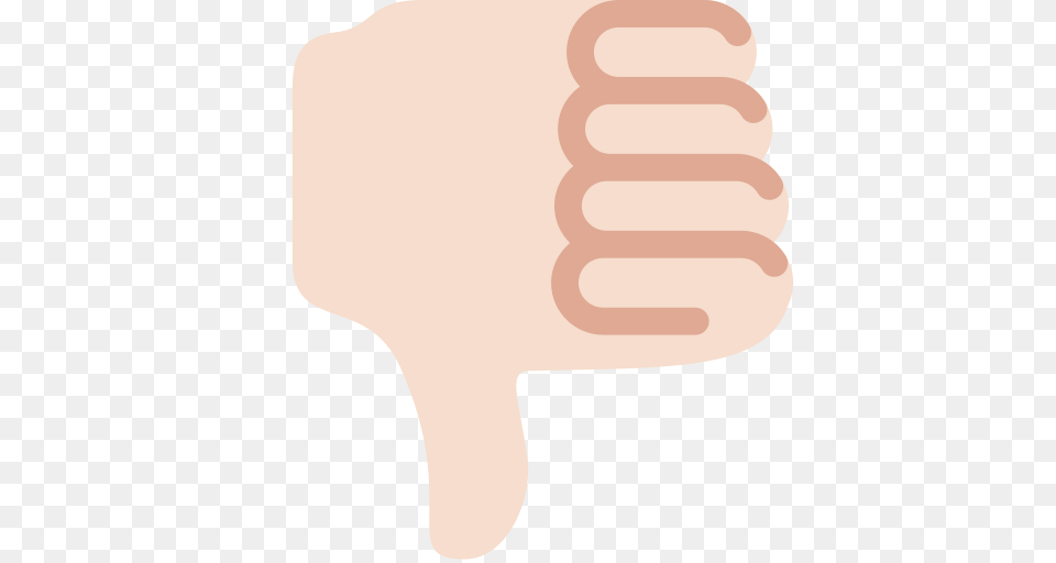 Thumbs Down Light Skin Tone Emoji, Body Part, Finger, Hand, Person Free Png