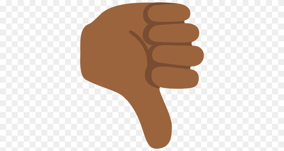 Thumbs Down Medium Dark Skin Tone Emoji, Body Part, Finger, Hand, Person Free Png