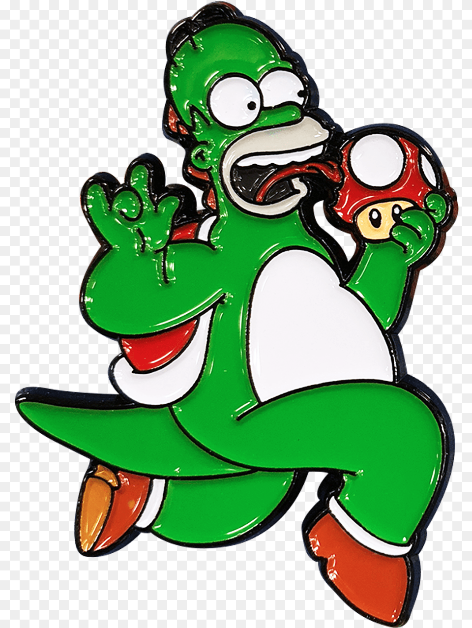 Thumbs Homer X Super Mario Pin Cartoon, Green, Baby, Person Free Png Download