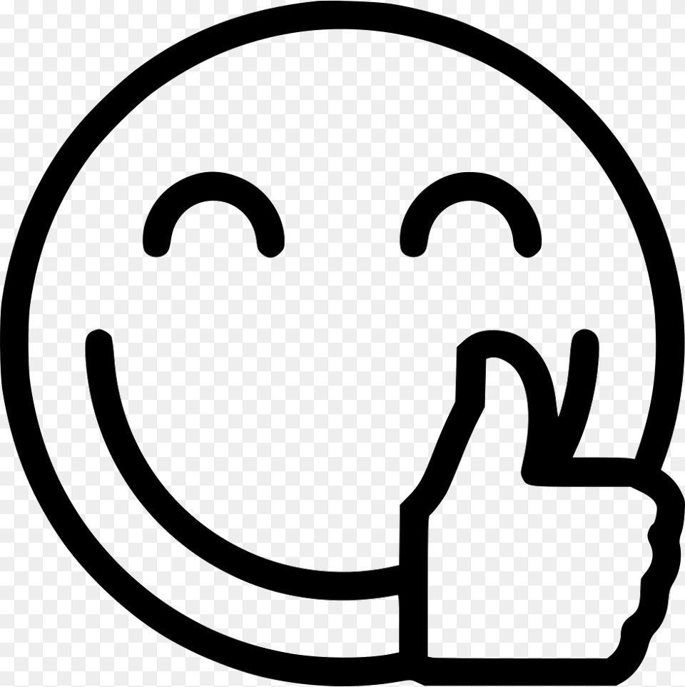 Thumbs Up Comments Smiley Clipart Black And White, Stencil, Body Part, Hand, Person Free Png Download