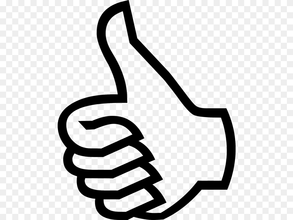 Thumbs Up Down Clipart Picture Transparent Library Good Black And White Clipart, Gray Png