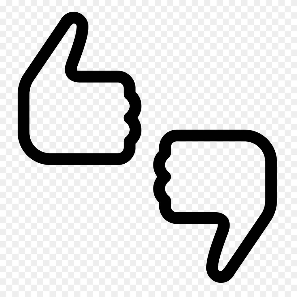 Thumbs Up Down Icon, Gray Png Image