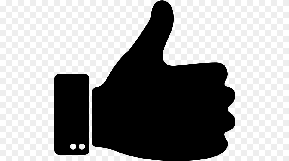 Thumbs Up Emoji Black, Gray Free Png Download