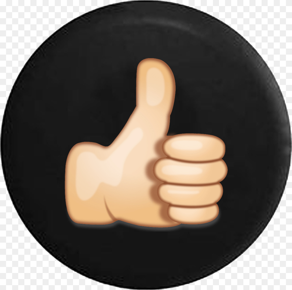 Thumbs Up Emoji Like Rv Camper Spare Tire Cover Black Louis Xvi, Body Part, Finger, Hand, Person Free Png Download