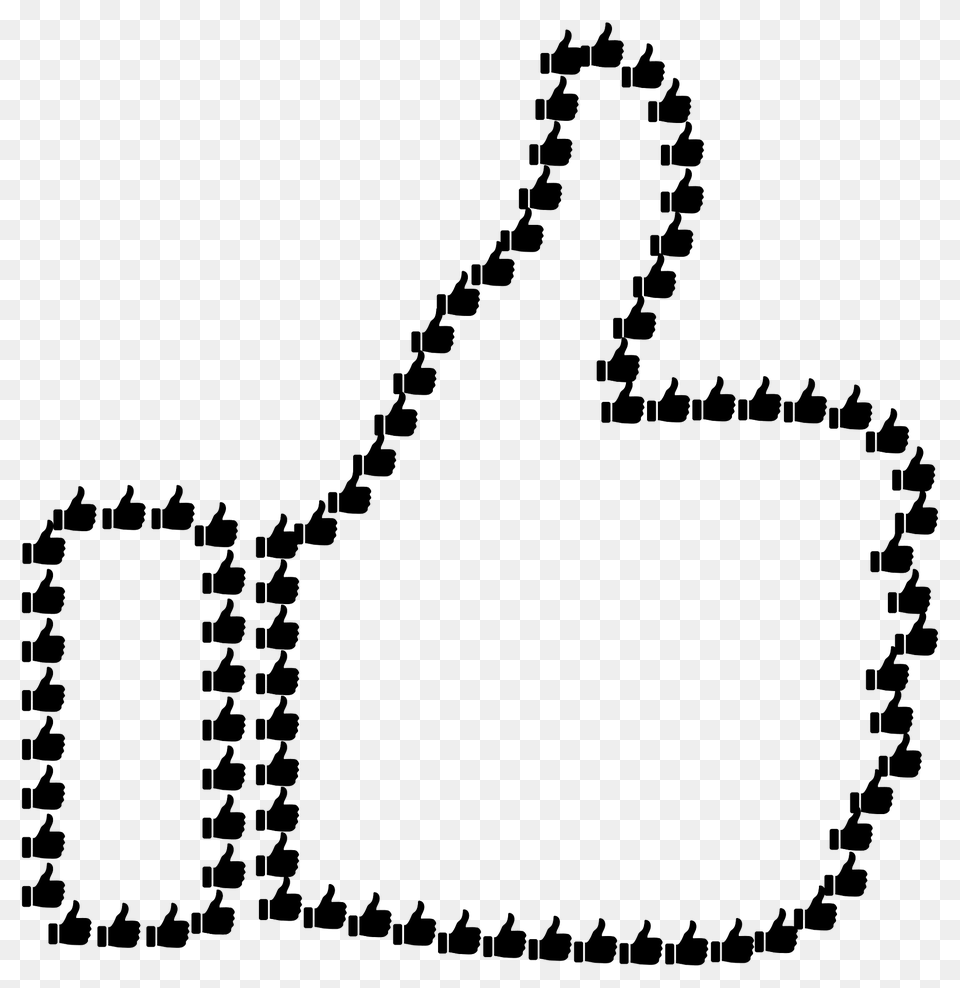 Thumbs Up Fractal Outline Clipart, Pattern, Text, Symbol Png Image