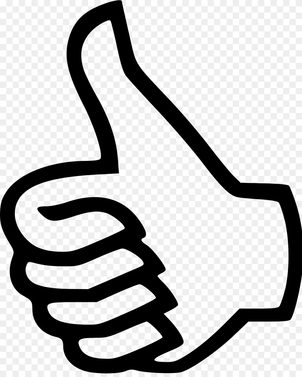 Thumbs Up Icon, Gray Free Png Download