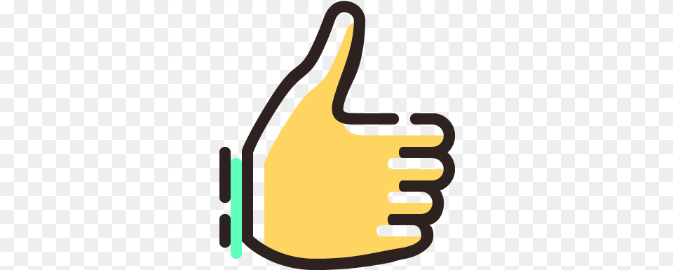 Thumbs Up Icon Of Colored Line Icons Jempol, Body Part, Clothing, Finger, Glove Png Image
