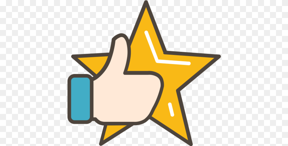 Thumbs Up Star Like Favourite Icon Of Asian Food Color Language, Star Symbol, Symbol, Body Part, Hand Free Png Download