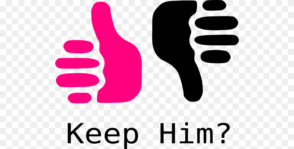 Thumbs Up Thumbs Down Pink And Black Clip Art, Footprint Free Png Download
