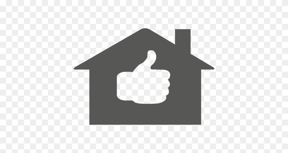 Thumbsup House Icon Silhouette, Body Part, Finger, Hand, Person Png