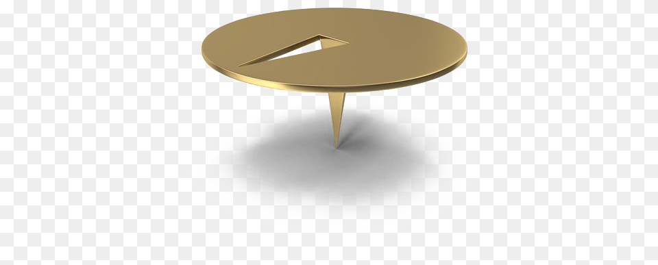Thumbtack Transparent Coffee Table, Coffee Table, Furniture, Sundial, Plate Png