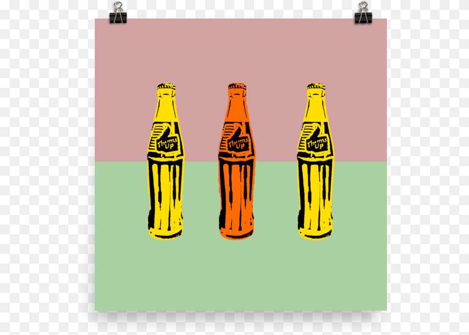 Thums Up Pinkmint Pop Art, Beverage, Bottle, Pop Bottle, Soda Free Png