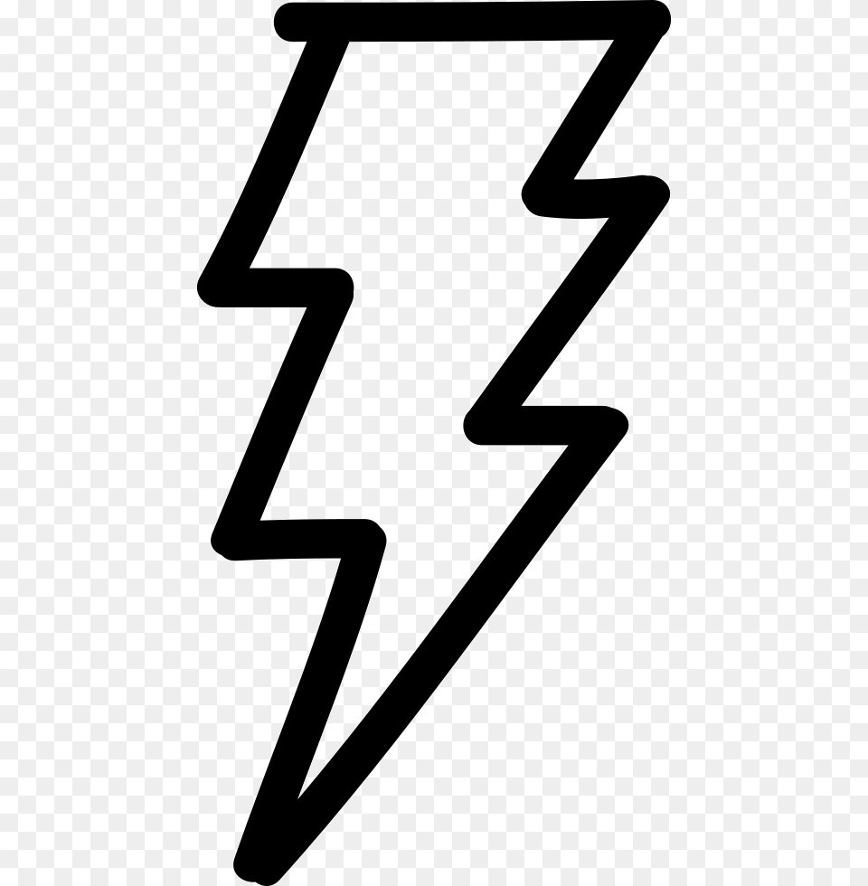 Thunder Bolt Hand Drawn Outline Icon, Smoke Pipe, Symbol, Arrow, Weapon Png