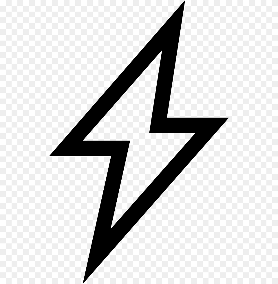 Thunder Bolt Thunderbolt Svg, Triangle, Symbol, Star Symbol Png Image