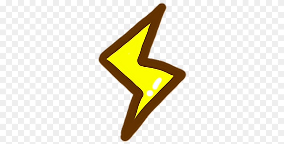 Thunder Clipart Cute Lightning Cute, Symbol, Star Symbol Png Image