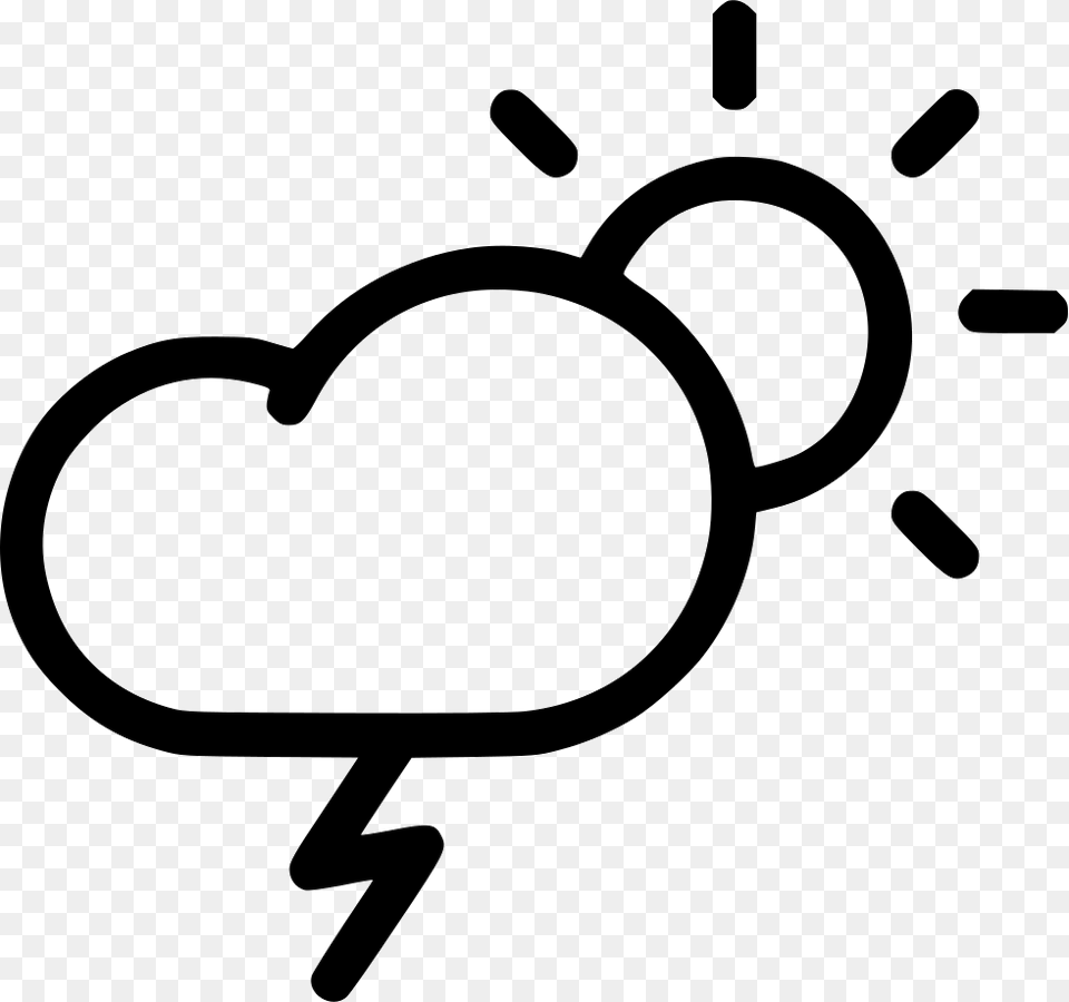 Thunder Lightning Day Comments Heat Icon Air Conditioner, Stencil, Smoke Pipe, Heart Free Transparent Png