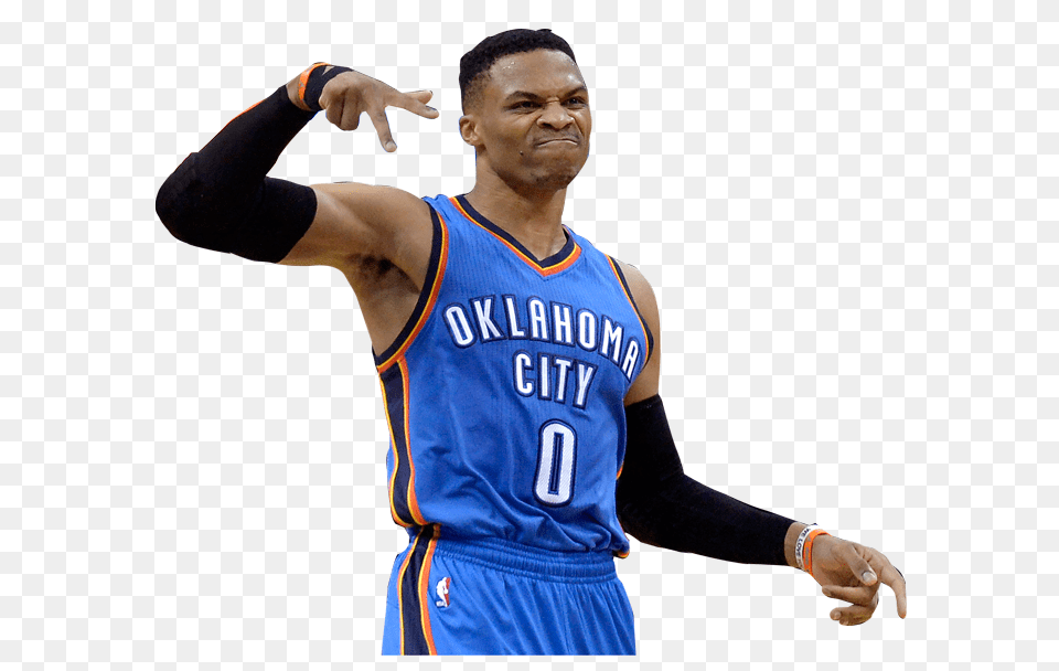 Thunder Russell Westbrook Nails Game Winning Pointer, Person, Body Part, People, Finger Png