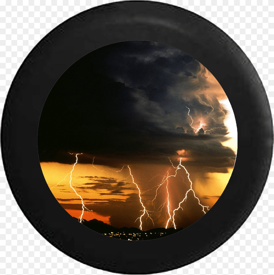 Thunder Storm Lightning Strikes Night Sky Jeep Camper Cumulonimbus Clouds With Lightning, Nature, Outdoors, Thunderstorm, Photography Png