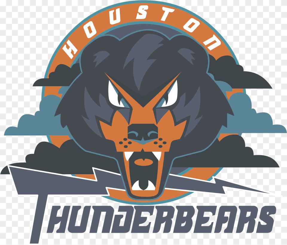 Thunderbears Logo Houston Thunderbears T Shirt Free Transparent Png