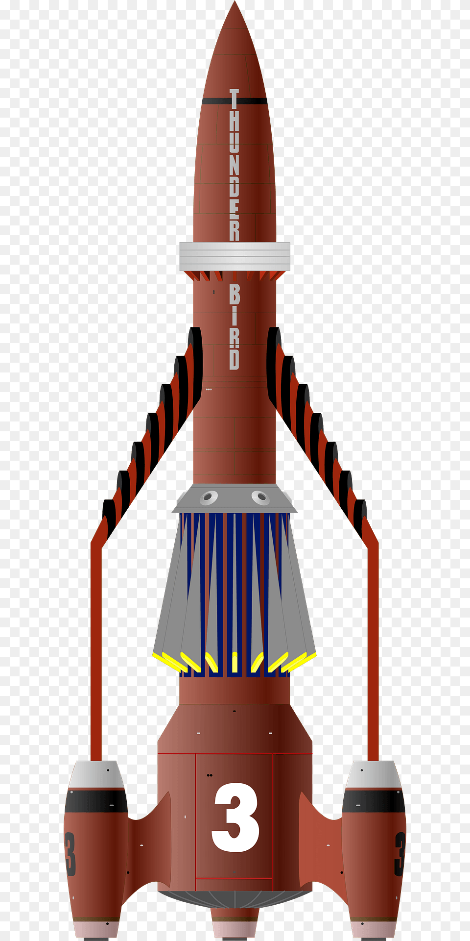 Thunderbird Clipart, Rocket, Weapon, Ammunition, Missile Png