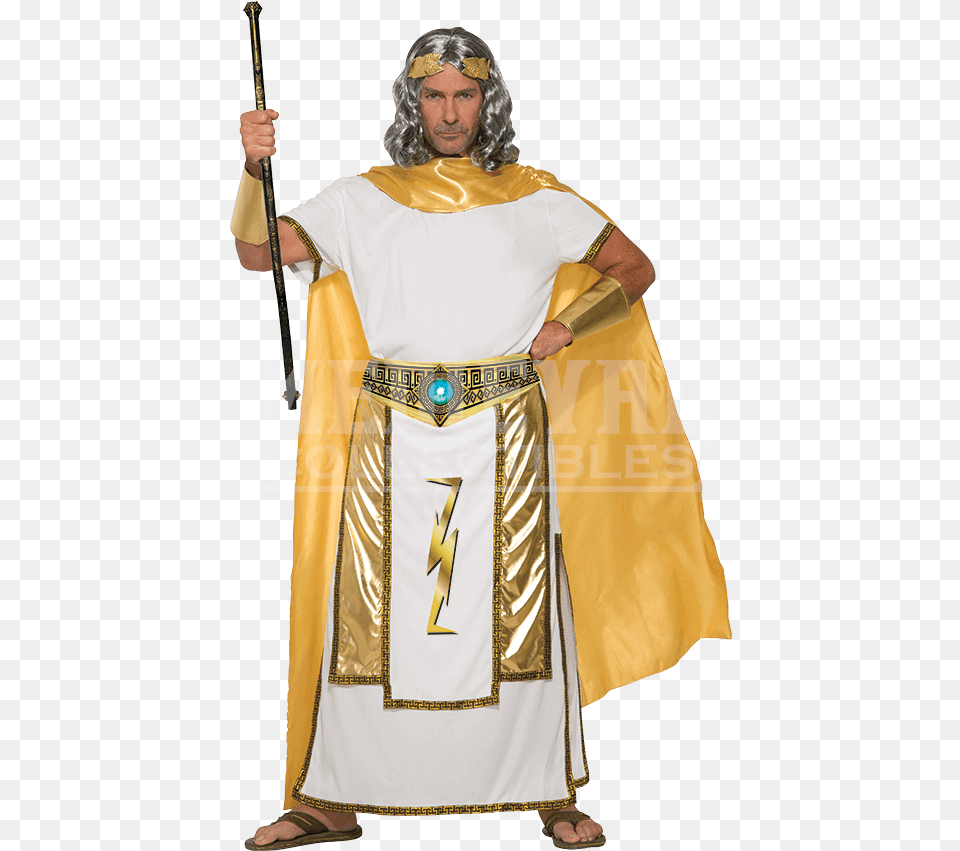 Thunderous Zeus Costume Zeus Greek Mythology Costume, Clothing, Fashion, Person, Adult Png