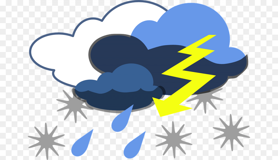 Thunderstorm Clipart Lightning Storm Thunder Storm Clip Art, Outdoors, Nature, Animal, Jay Free Png Download
