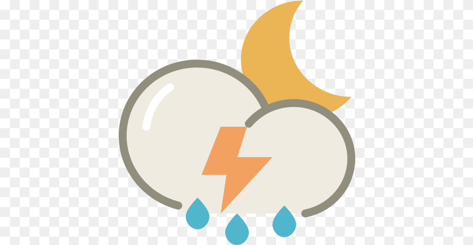 Thunderstorms Night Icon Lovely Weather Part 1 Iconset Malam Icon, Logo, Accessories, Earring, Jewelry Free Transparent Png