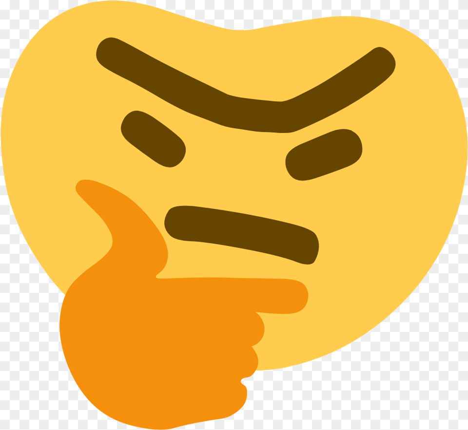 Thunk Deformed Thinking Emoji, Body Part, Hand, Person, Finger Png Image