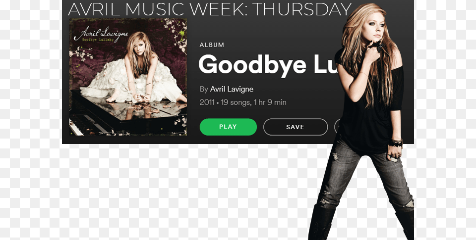 Thursday Which Means It39s Time To Stream Goodbye Avril Lavigne Goodbye Lullaby Cd Jewelcase Special, Adult, Person, Woman, Female Free Png Download