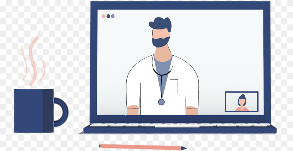 Thyroid Telemedicine Cartoon, Adult, Man, Person, Male Free Transparent Png