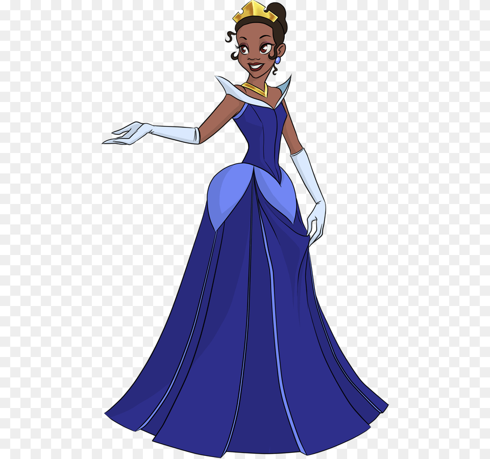 Tiana Clipart At Getdrawings Disney Princess Tiana Blue Dress, Fashion, Clothing, Gown, Formal Wear Png