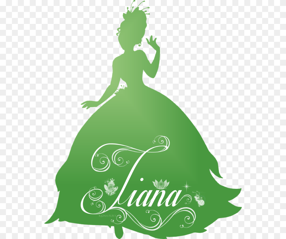 Tiana Silhouette Princess And The Frog Silhouette, Art, Graphics, Green, Person Png Image