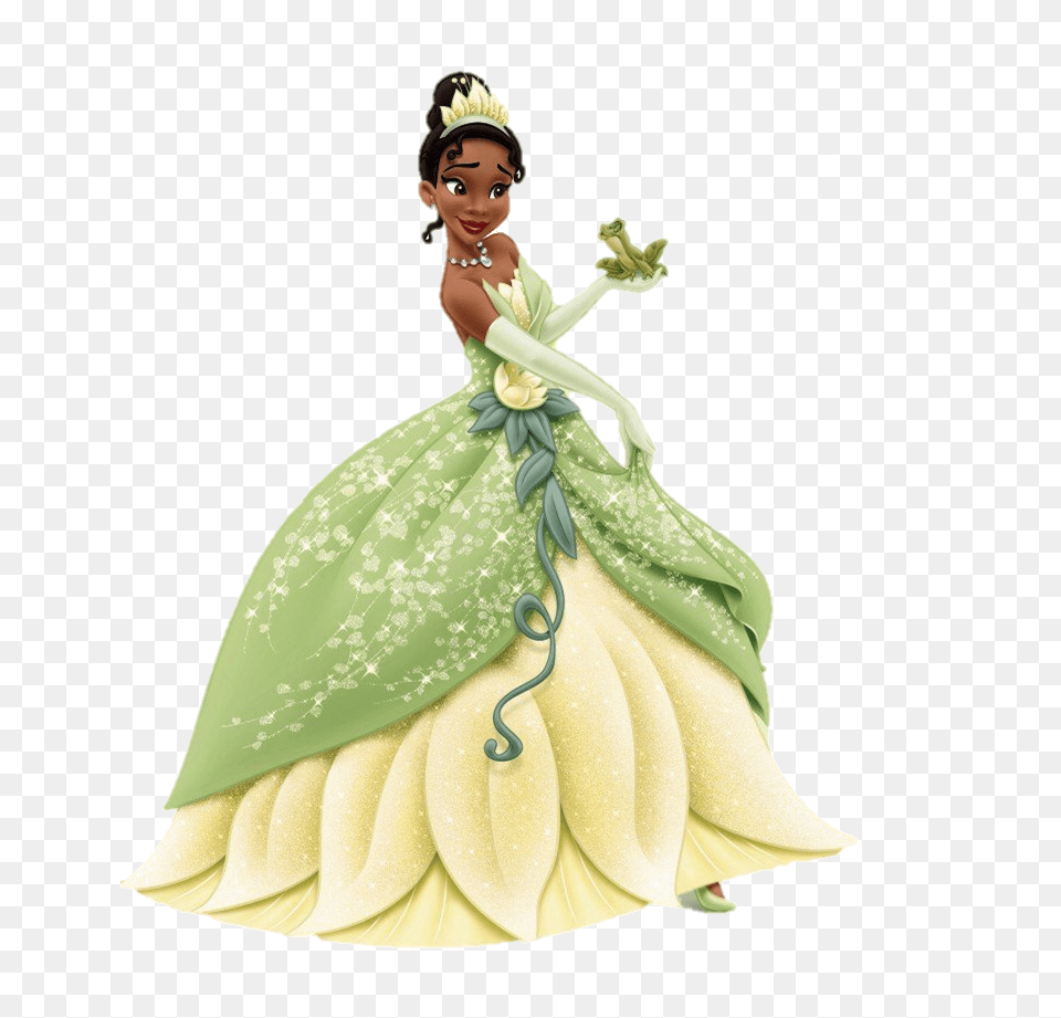 Tiana With Frog On Her Hand, Figurine, Doll, Toy, Face Free Transparent Png