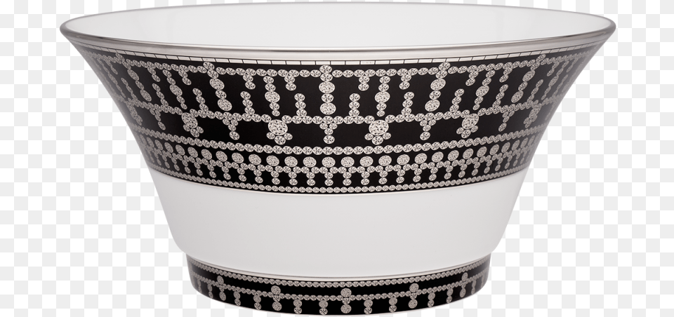 Tiara Salad Bowl Black And Platinum Blue And White Porcelain, Art, Pottery, Cup, Soup Bowl Free Png