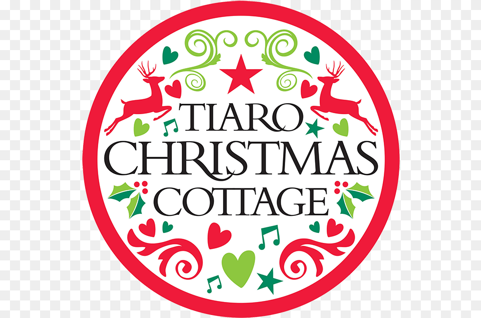 Tiaro Christmas Cottage Home Of Exclusive Quality Circle, Text, Symbol, Animal, Antelope Free Png