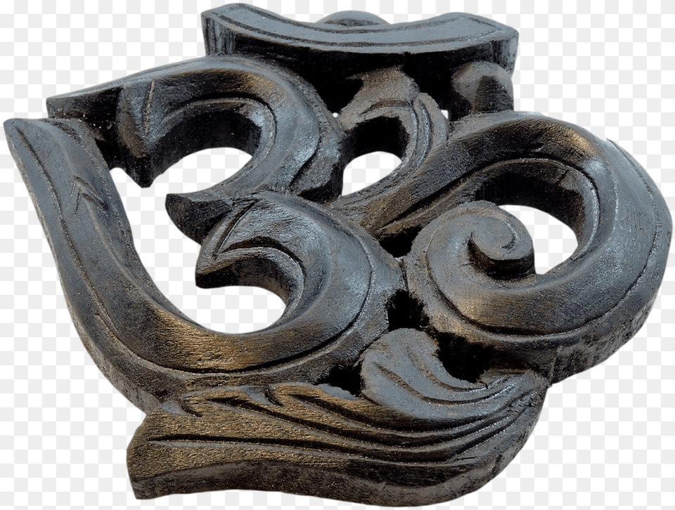 Tibetan Buddhist Hand Crafted Wooden Om Wall Hanging Wood, Accessories, Art, Ornament, Machine Free Png Download