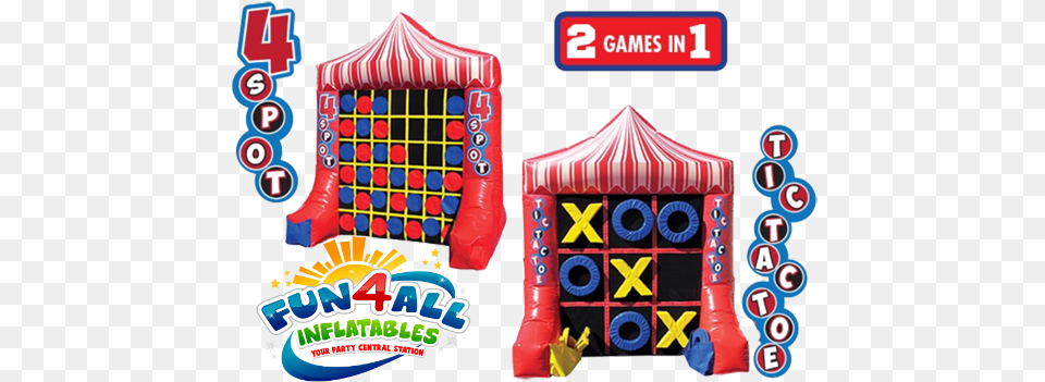 Tic Tac Toe Amp 4 Spot Combo Game Game, Circus, Leisure Activities, Inflatable Free Png
