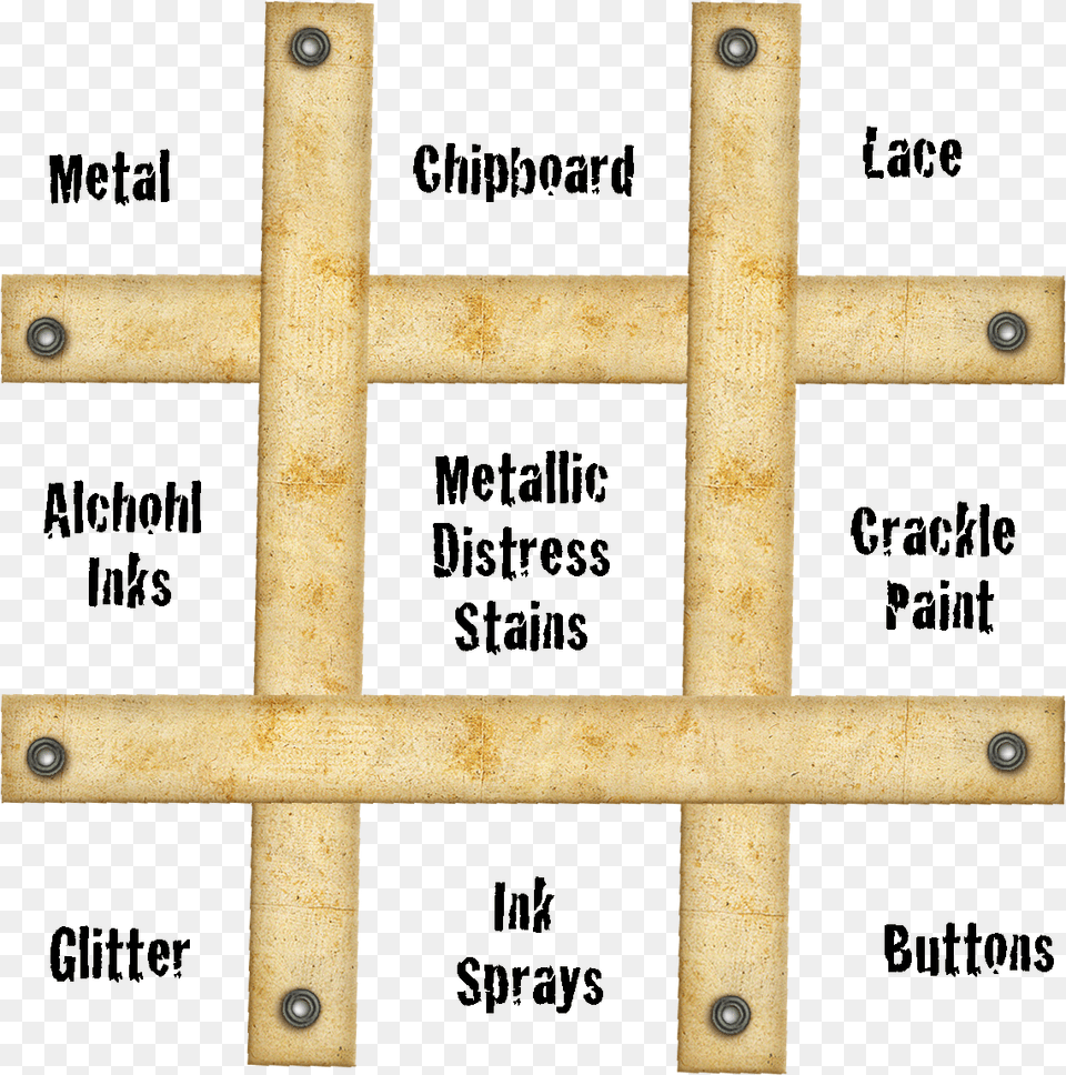 Tic Tac Toe Board, Cross, Symbol, Wood Free Png