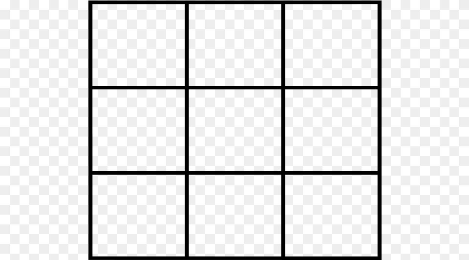 Tic Tac Toe Board 3 X 3 Grid, Gray Free Png