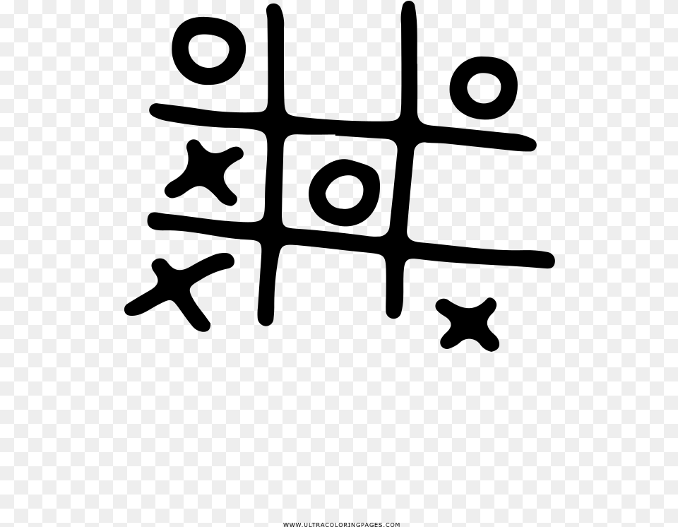 Tic Tac Toe Coloring Page, Gray Png Image