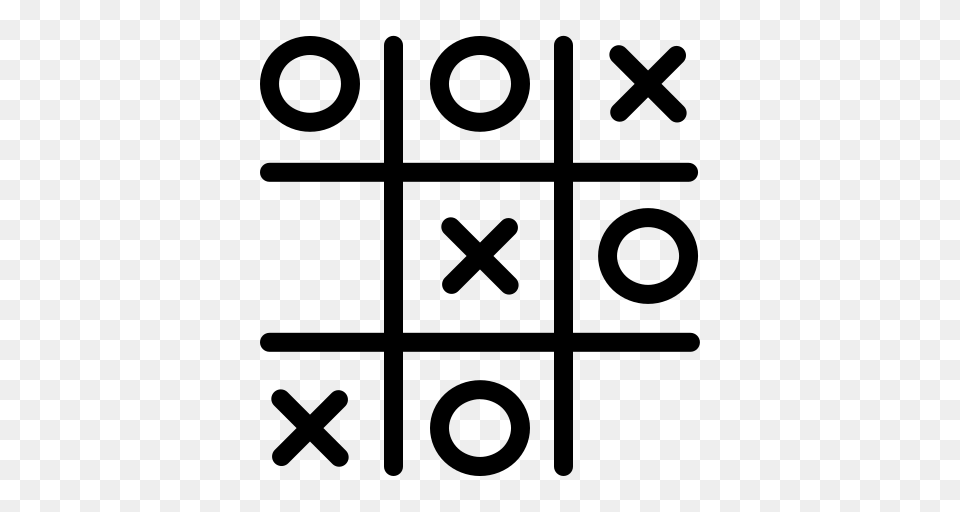 Tic Tac Toe Icon Of Game Icons, Gray Free Png