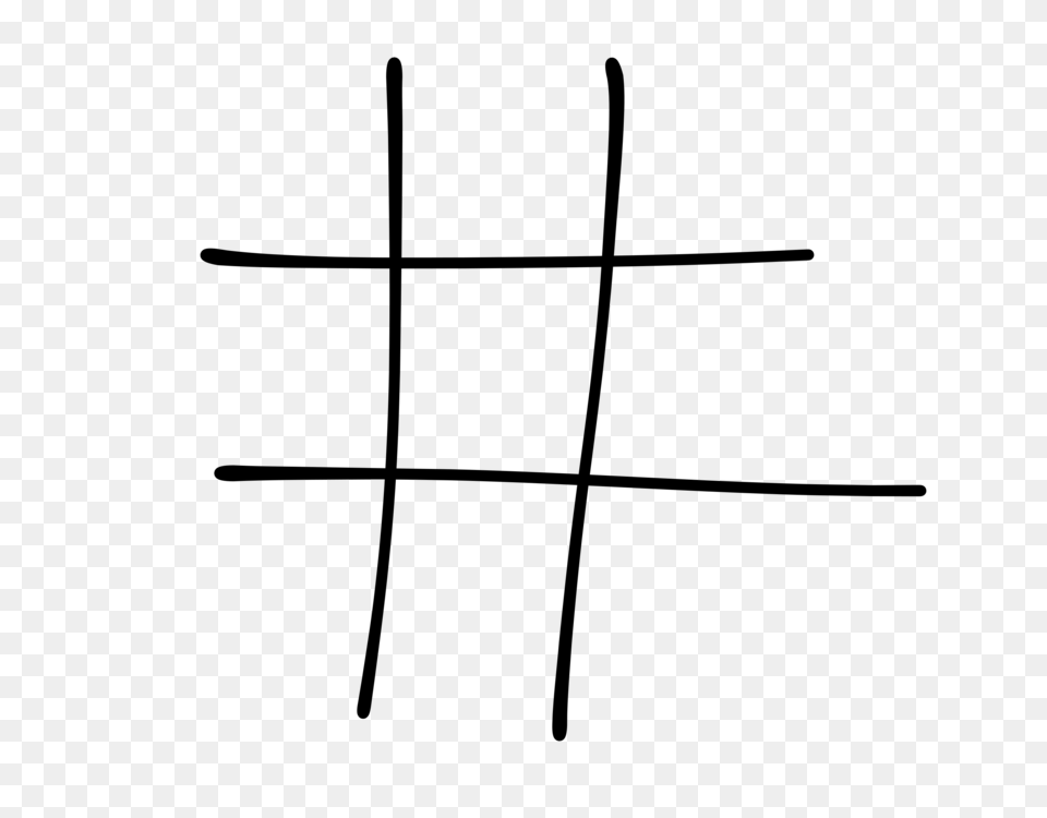 Tic Tac Toe Line Art Calligraphy Pens, Gray Free Png