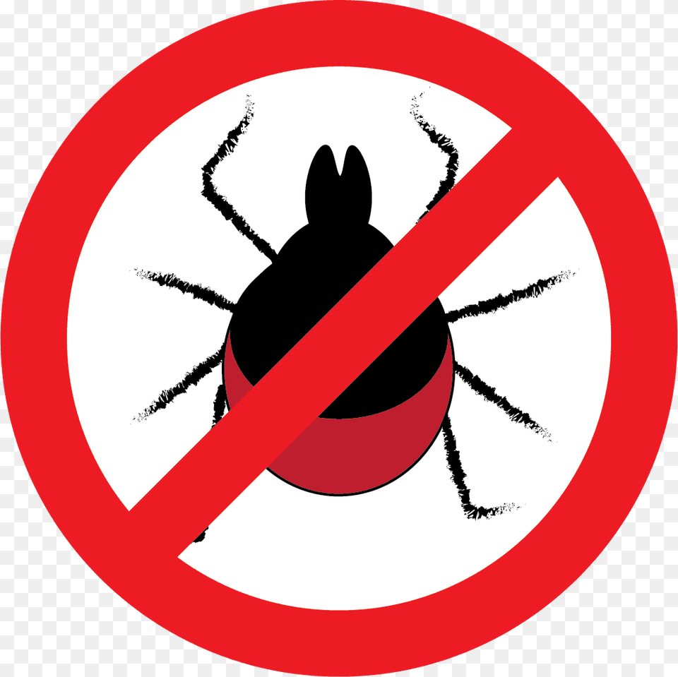 Tick Awareness No Ticks Sign, Symbol, Road Sign Png Image