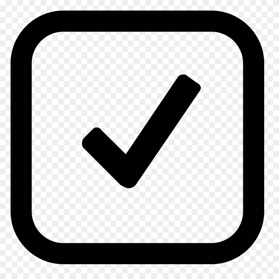 Tick Box Icon, Gray Png