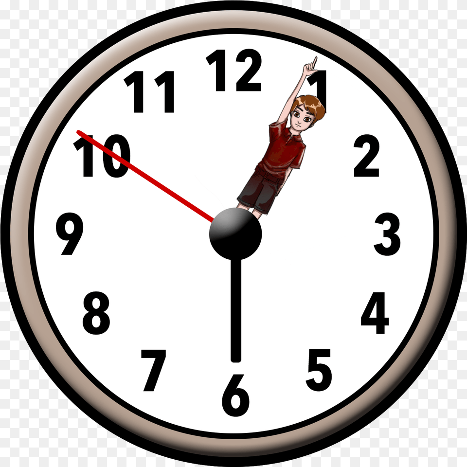 Tick Tock Clock Clipart With Background, Analog Clock, Adult, Female, Person Free Transparent Png