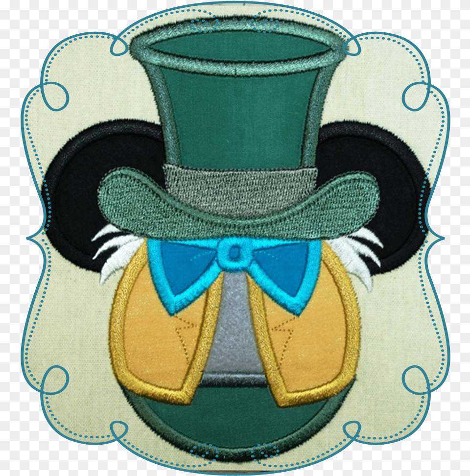 Tick Tock Tom Mad Hatter Mickey Head, Hat, Applique, Pottery, Pattern Free Transparent Png