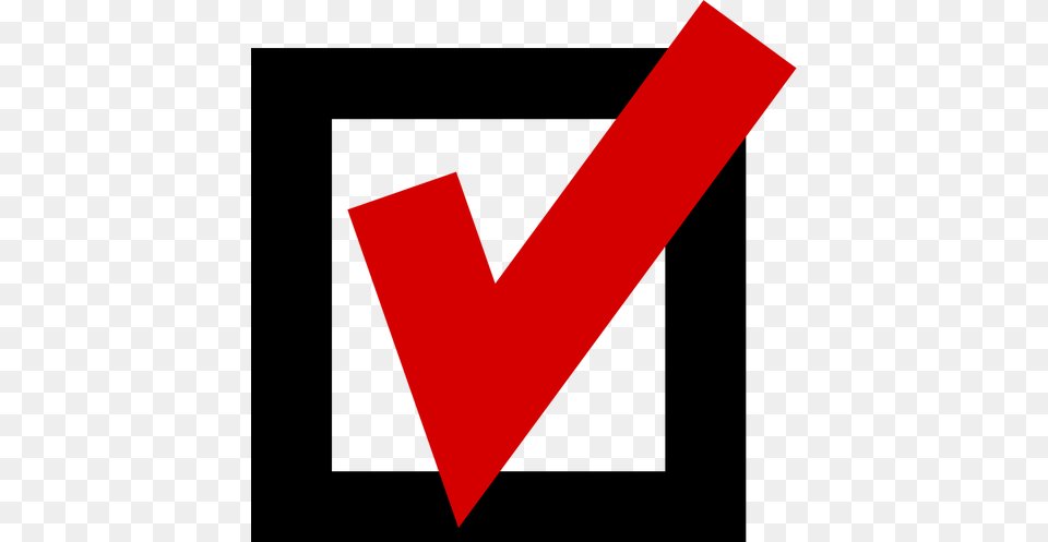 Ticked Yes Voting Sign Vector Drawing Free Png