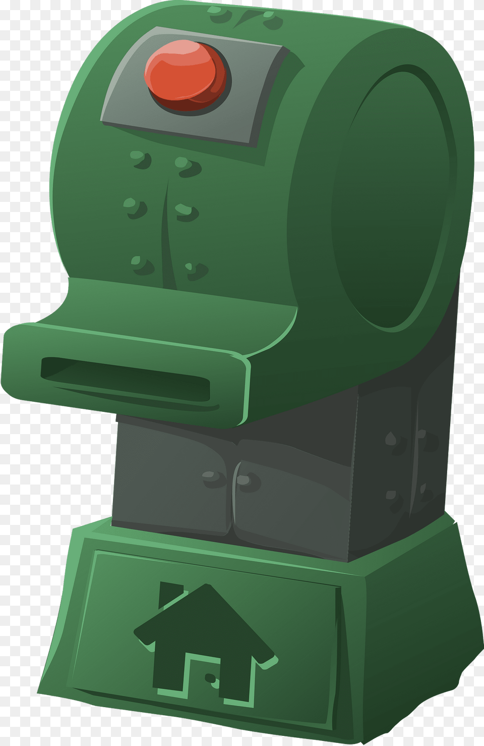 Ticket Dispenser Clipart, Robot, Green Png Image
