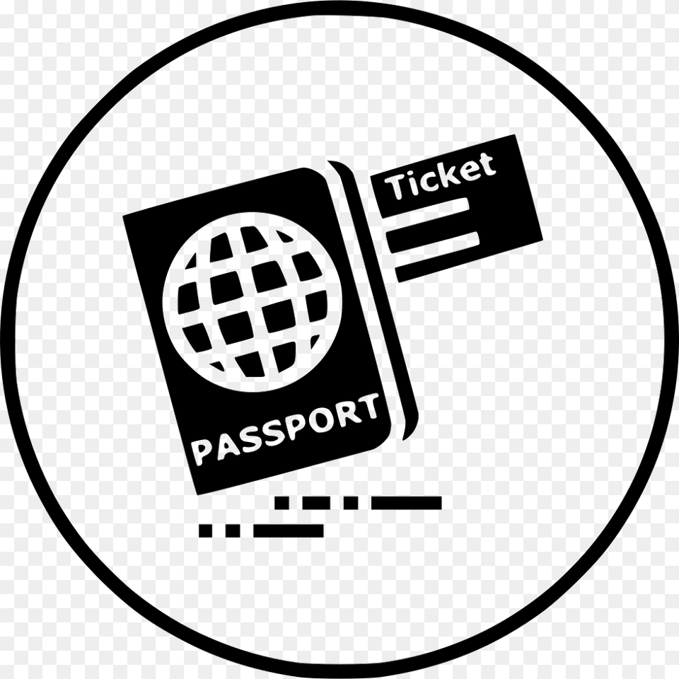 Ticket Passport Travel Visa Identity Tourism Document Tourism Travel Icon, Stencil, Logo, Disk Free Transparent Png