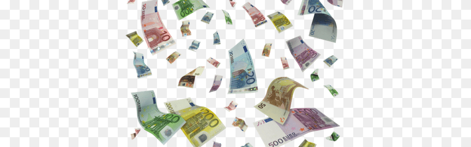 Tickets Falling From The Sky Flying Euros, Money Free Png Download